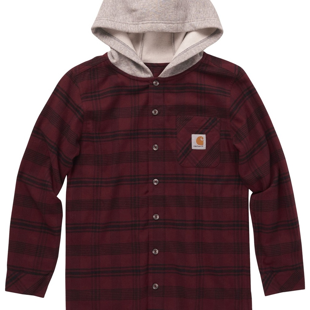 Carhartt Hooded Flannel Shirt - Boys/Youth Size